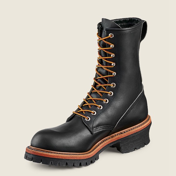 Red Wing Mens Loggermax - 9-inch Soft Toe - Work Boots Black - 3189QGPVO